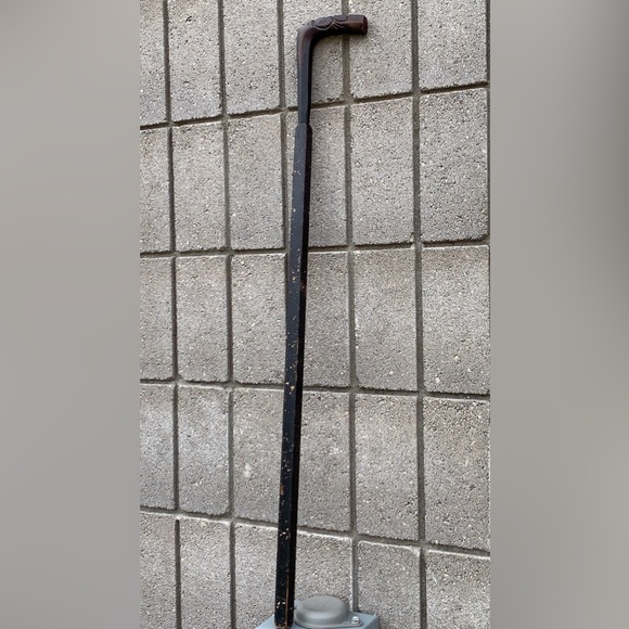 Early 20th Century Vtg Hand Crafted Carved Dual Hardwood Walking Stick Cane - Picture 4 of 16